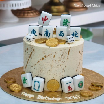 Gold Mahjong Cake (Money Pulling option)