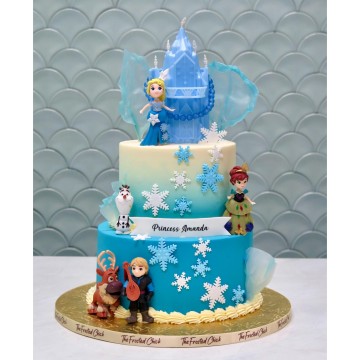 Frozen Inspired Castle Cake