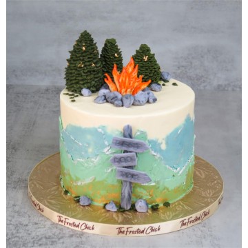 Mountain Hiking Campfire Cake