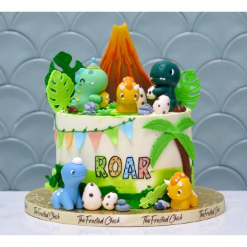 Friendly Dinosaur Roar Cake