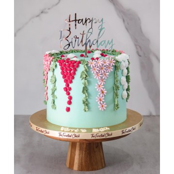 Cascading Flowers Cake