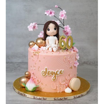 Cherry Blossoms in Spring Cake