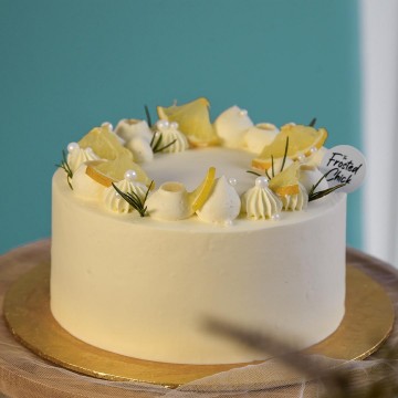 Honey Lemon Fresh Cream Cake