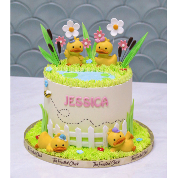 Little Ducklings by the Pond Cake