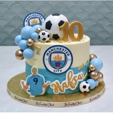 Man City Football Soccer Club Cake