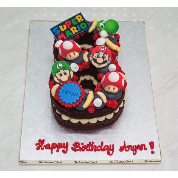 Super Mario Number Cake