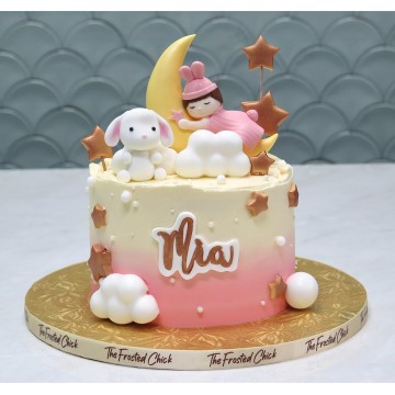 Dreamy Baby and Rabbit Bunny Cake