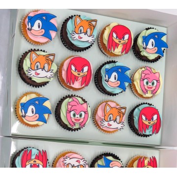 Sonic the Hedgehog Inspired Cupcakes