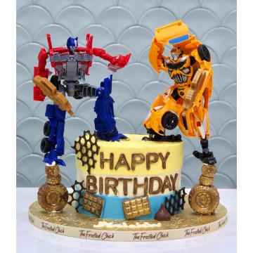 Autobots Roll Out Transformers Cake
