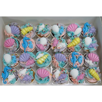 Under The Sea Seashells Mini Cupcakes