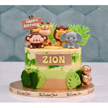 Welcome to the Jungle Safari Cake