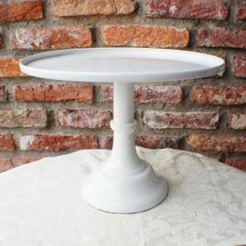 (RENTAL) 12" White Cake Stand