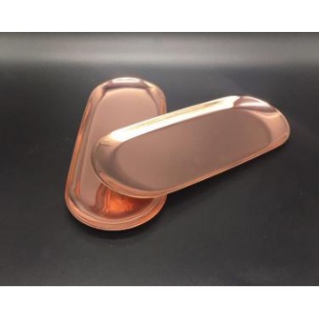 (RENTAL) Rose Gold Oval Tray