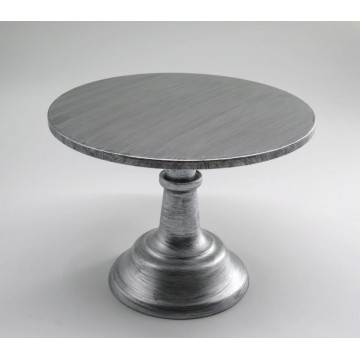 (RENTAL) 10" Rustic Silver Cake Stand