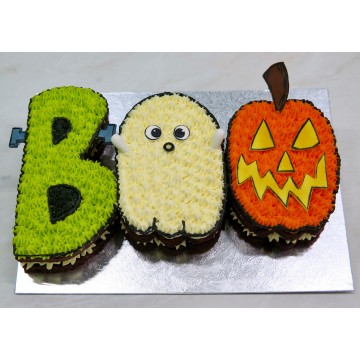 Halloween Spoopy Letters Cake