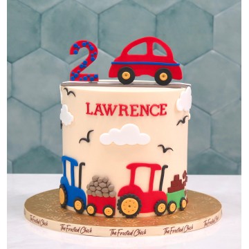 Cars x Tractors Cake
