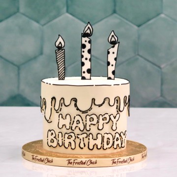 2D Birthday Comic Cake