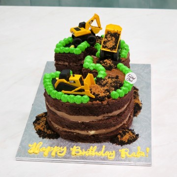 Construction Number Cake