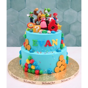 Super Mario Characters Cake