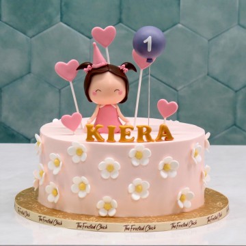 Darling Baby Girl Birthday Cake