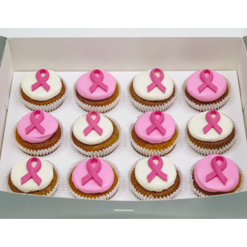 Pink Ribbon Cupcakes