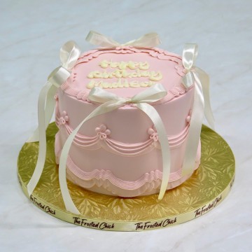 Vintage Couquette Ribbon Cake