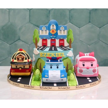 Robocar Poli Rescue Cake