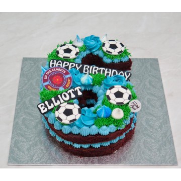 Soccer Football Number Cake