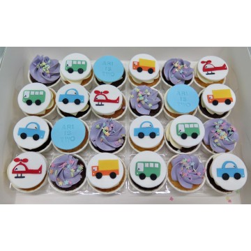 Transport Vehicles Mini Cupcakes