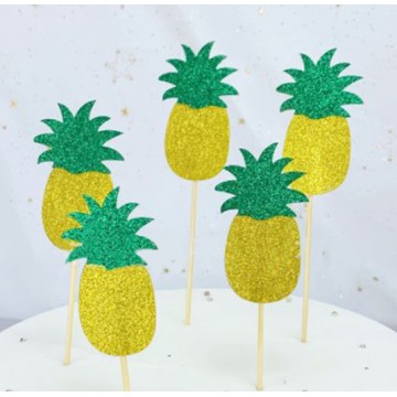 Pineapple Cupcake Topper Set