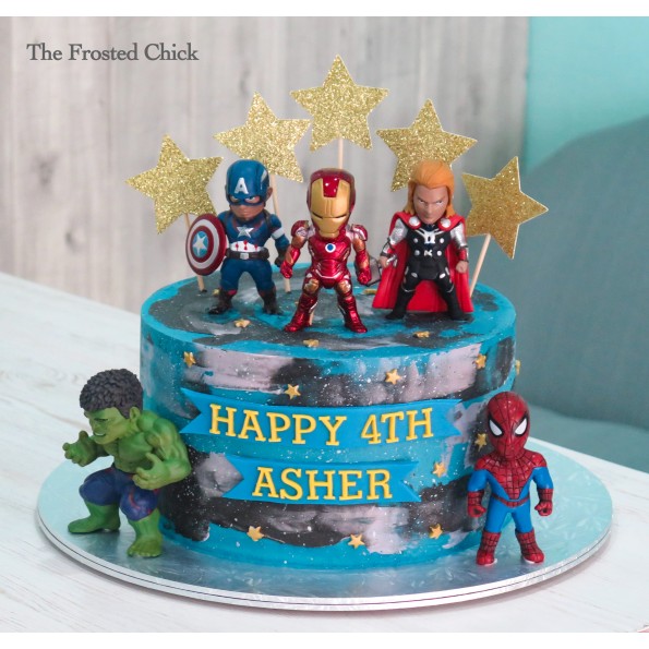 Anvengers Hulk Iron Man Thor Captain America Edible Cake Toppers –  Ediblecakeimage