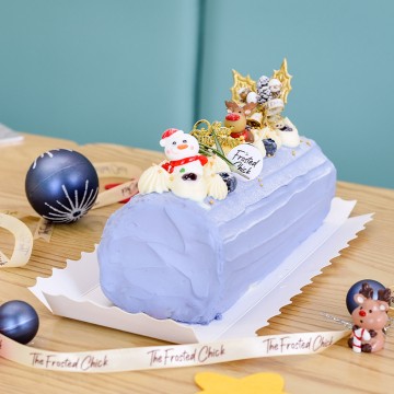 Chocolate Blueberry Cream Cheese Log Cake