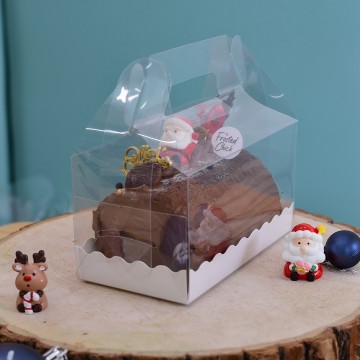 Mini Classic Chocolate Crunch Log Cake