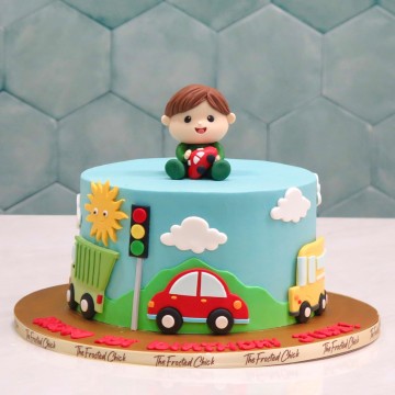 Baby Vehicles Cake