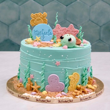 Turtle Sea Creatures Cake