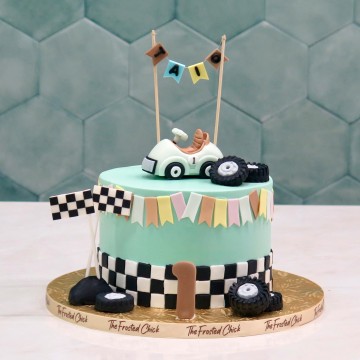 Minimalist Racing Car Cake