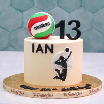 Volleyball Minimalist Cake