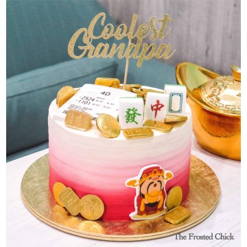 God of Fortune 4D Mahjong Cake (Money Pulling option)