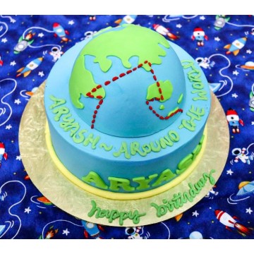 Around The World Globe Cake