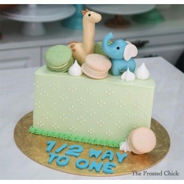 Baby Animals Half Cake