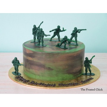 Army Soldier Camo Cake (Expedited)