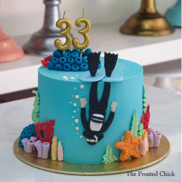 Underwater Scuba Diving Cake