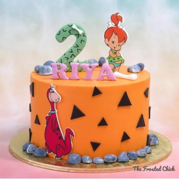 The Flintstones Pebbles Inspired Cake