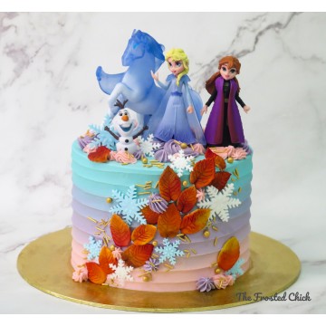 Frozen Inspired Autumn Winter Cake