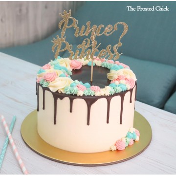 Gender Reveal Drip Cake