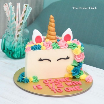 Unicorn Half Birthday Cake