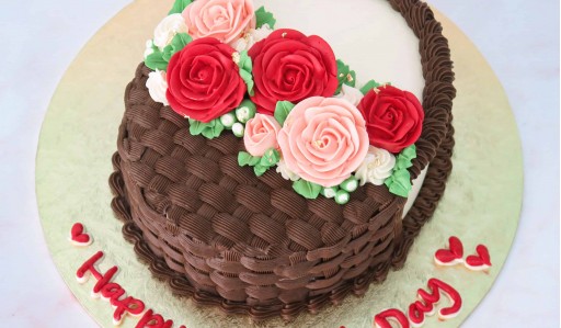 Basket flower cake (B) – Prima Royale Cakes