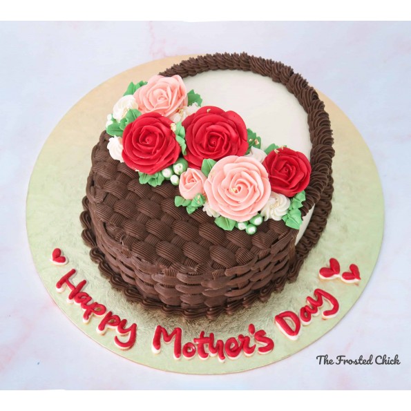 Flower Basket Cake - Decorated Cake by Caramel Doha - CakesDecor