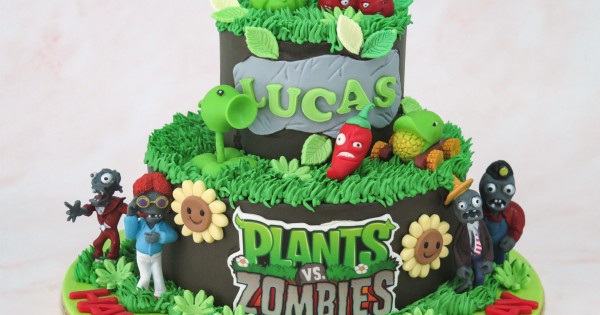 Plants Vs Zombies 2 It's About Time Birthday Cake Edible Cake