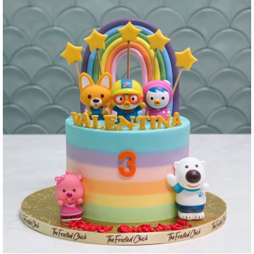 Pororo Pastel Rainbow Cake